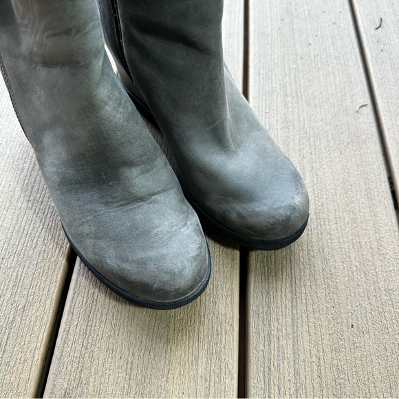 Sorel Joan of Arctic II Zip Wedge Booties Gray Leather Upper Size 10 Women’s - Picture 5 of 12